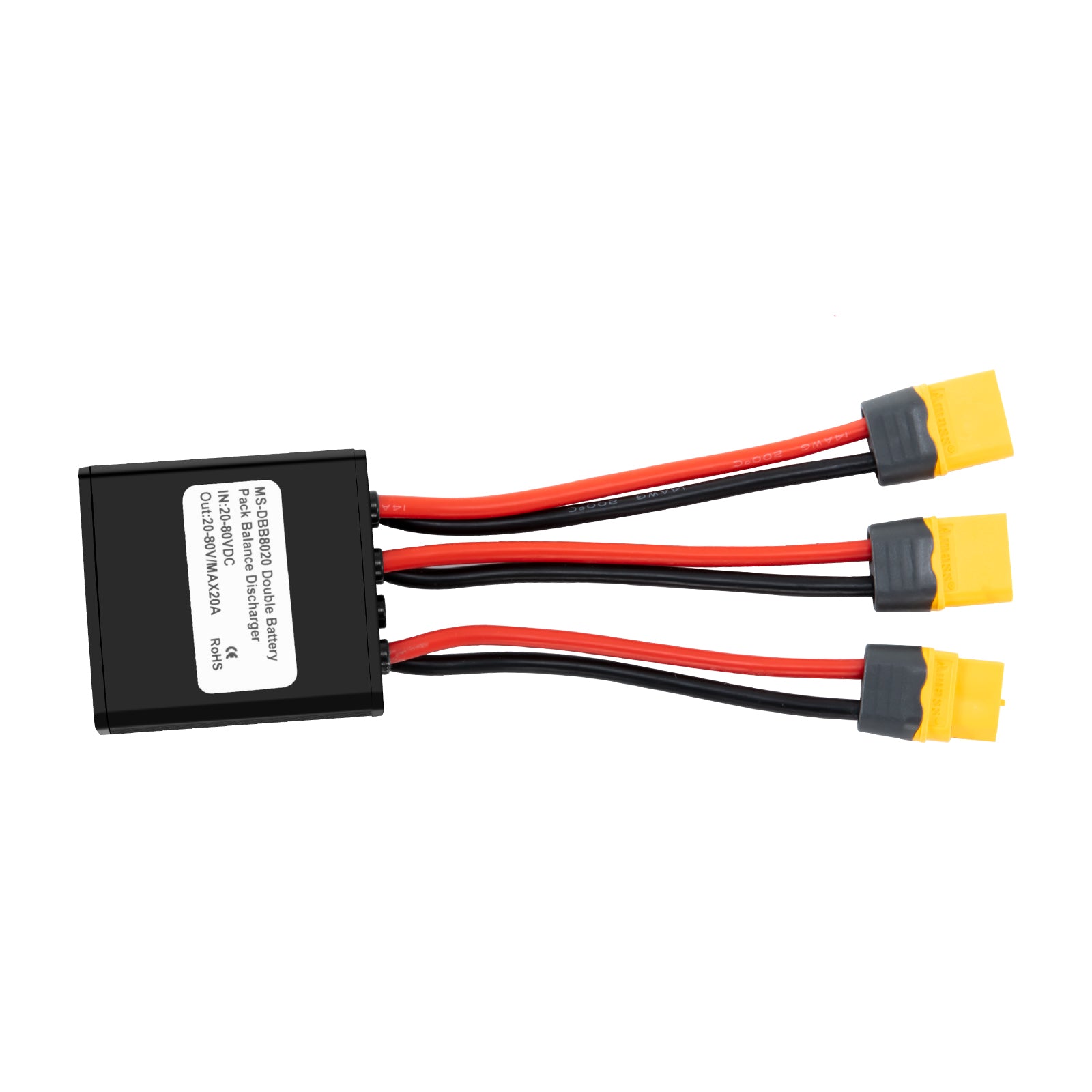 Dual Battery Parallel Module Adapter 20V‑80V20A Dual Accu Connector Adapter Increase Capacity