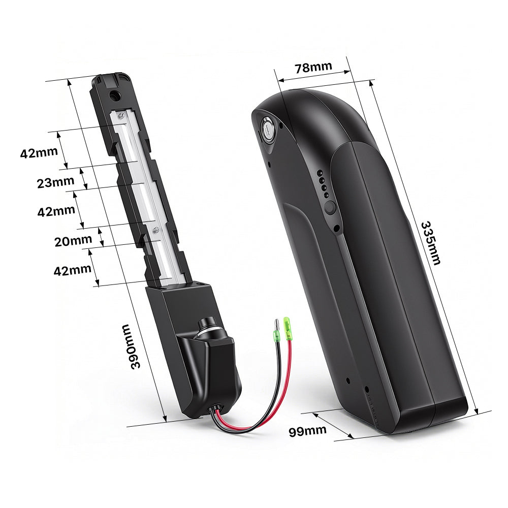 E-Bike Battery 36V 10.4Ah Down Tube fit for Heybike Race