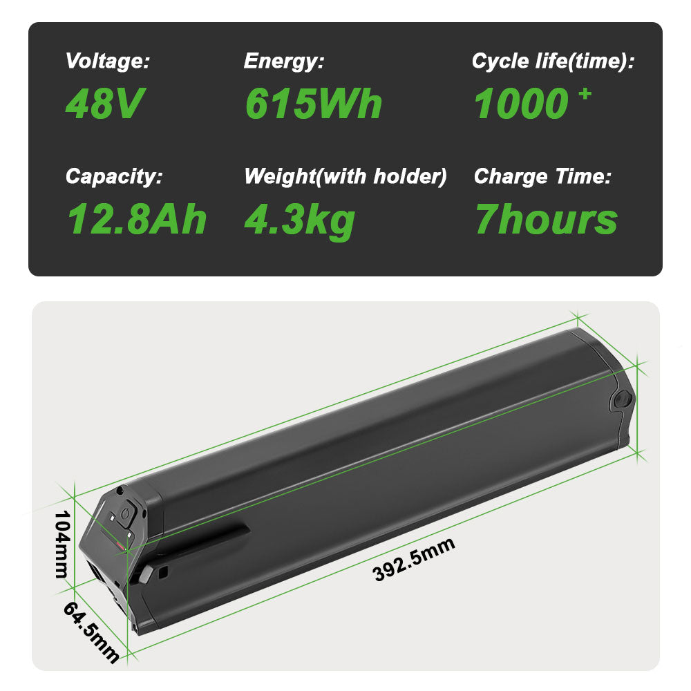 48V 12.8AH battery fit Aventon Pace 500,NCM Moscow,NCM Moscow Plus ,NCM Aspen, NCM Aspen+ ,NCM Milano,NCM Milano plus, NCM Venice,NCM venice plus, Addmotor ebike M-5600,Surface604bikes,VoltBike Yukon 750,Magnum
Scout/Ui6/Payload/Nomad,ET Cycle T720/T1000,ReAspire Knight......