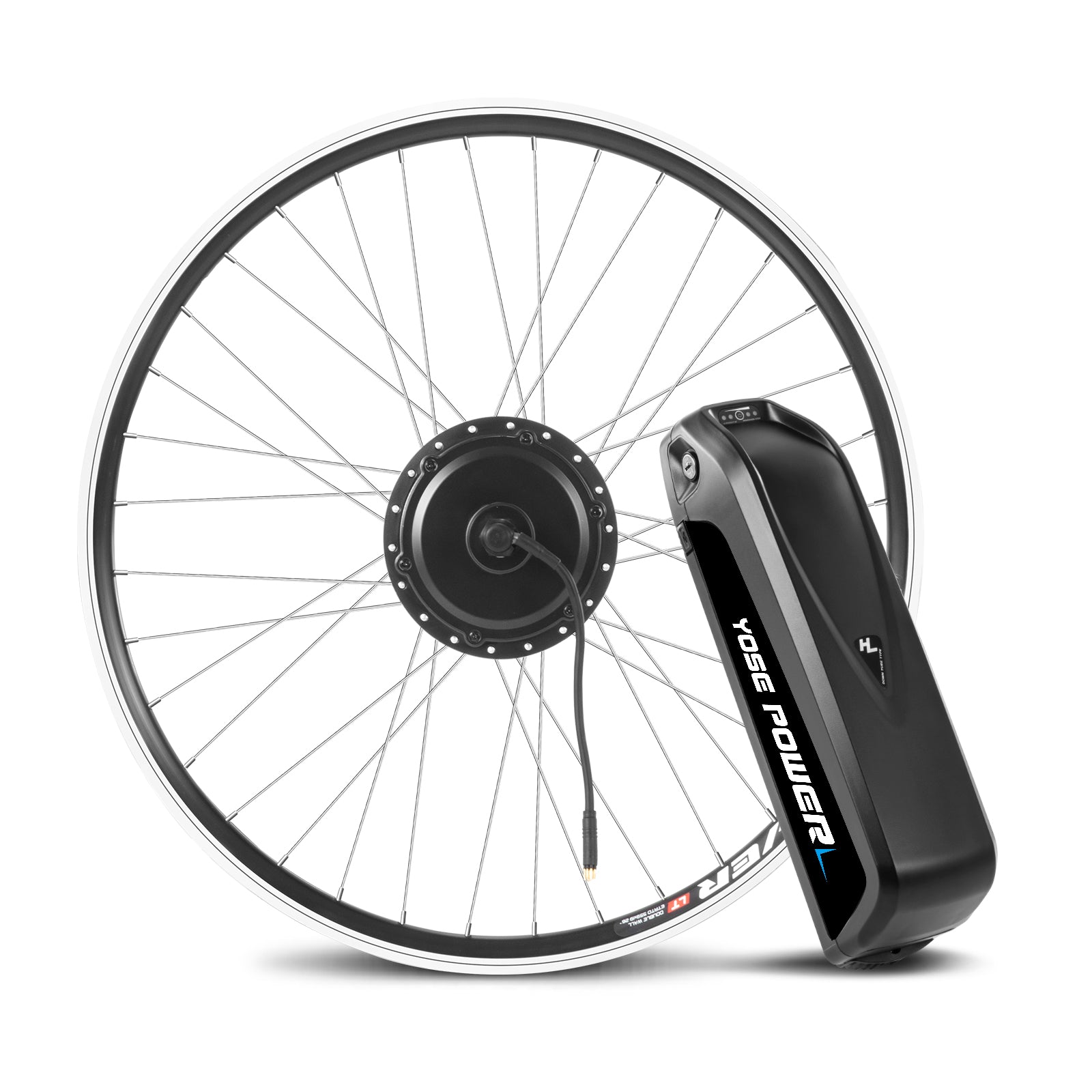 E-Bike Conversion Kit 48V 500W 26'' Front Motor with 48V13Ah Down Tube Lithium-ion Battery and Charger