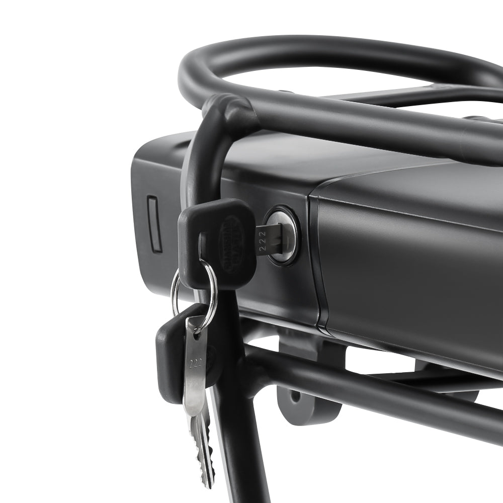 E-Bike Rear Rack Battery 36V 13Ah/17.4Ah with Rear Carrier fit for 26"-28" Bike