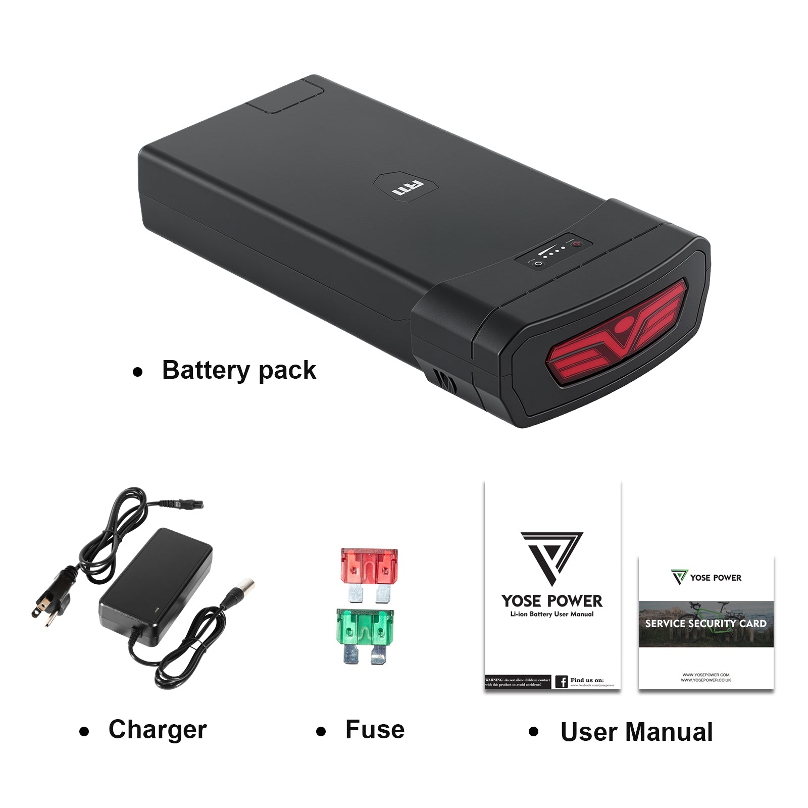 E-Bike YOSE POWER 36V 13Ah R11 Battery Replacement for Pedego Electric Bicycle with Charger