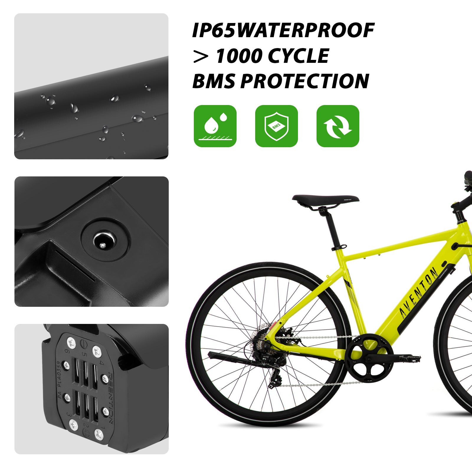 E-Bike Battery 36V 10Ah for Aventon Soltera.2 and Soltera.2 Step-Through E-bike