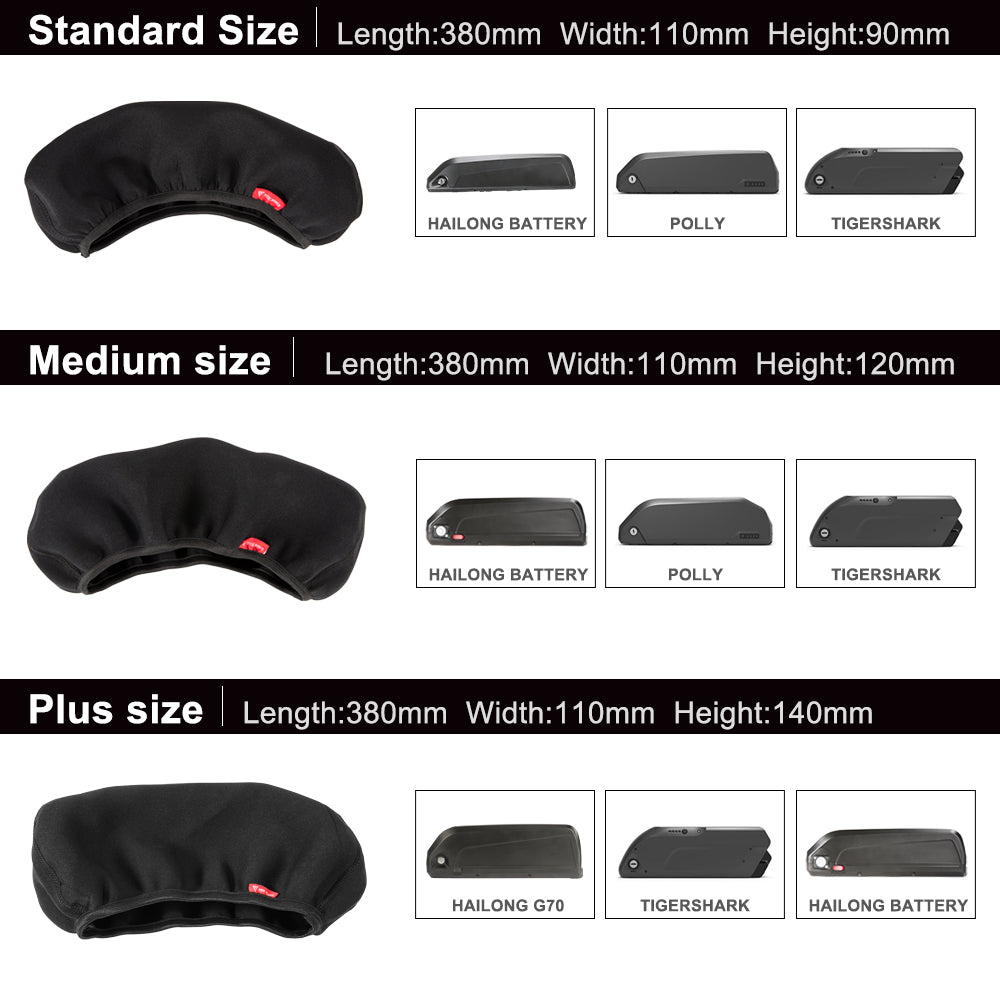 Waterproof Cover for Down Tube Battery Hailong