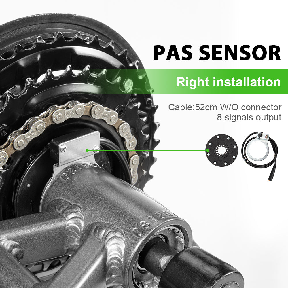 PAS Sensor(Right installation) x 1: Cable:53cm W/O connector 8 signals output Model: BZ-4(8)
