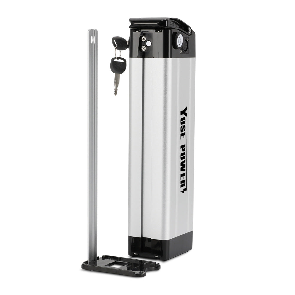 E-Bike Seat Tube Battery 36V13Ah XH370-10J Silver Fish fit 250W-500W Motor EBike,ECOTRIC Fat Tire Folding Ebike,Starfish,Dolphin and Peacedove