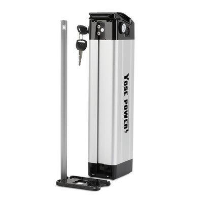 E-Bike Seat Tube Battery 36V13Ah XH370-10J Silver Fish fit 250W-500W Motor EBike,ECOTRIC Fat Tire Folding Ebike,Starfish,Dolphin and Peacedove