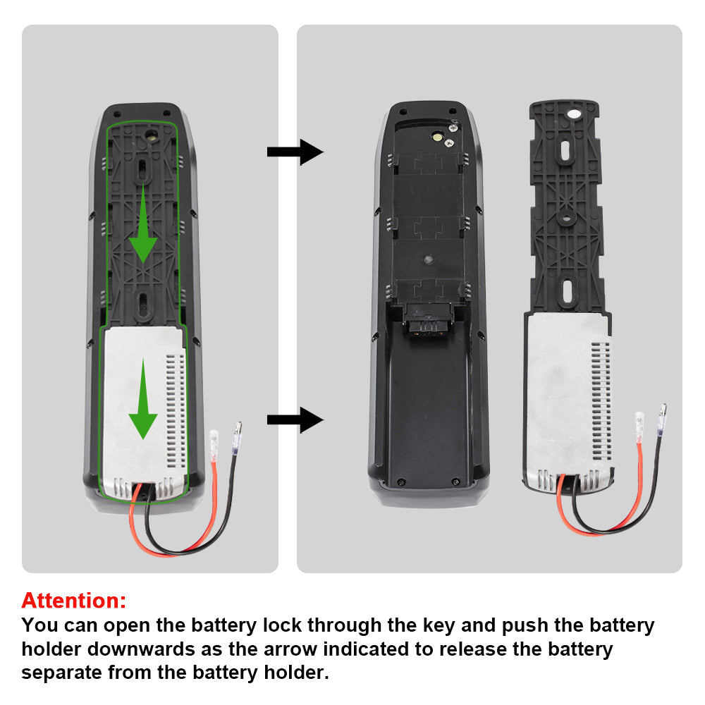 E-Bike Battery 36V 13Ah HaiLong Down Tube 18650 Pedelec Lithium Battery for 250W-750W Motor with 4 Pins Plug and XT60 Adapter