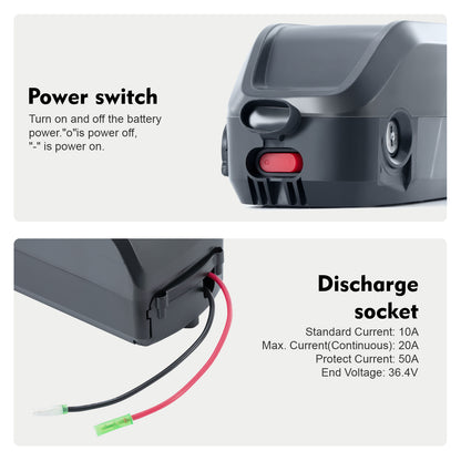 E-Bike Battery 48V 10.4Ah for Vivi Electric Bike,F26FUL Ebike,H8 Ebike