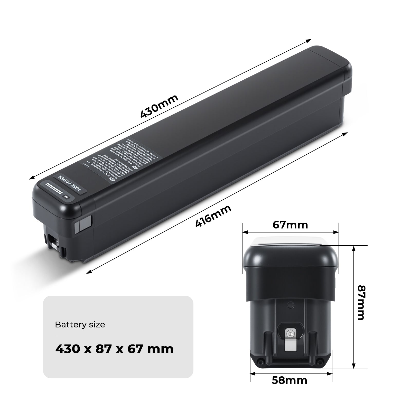 E-Bike Battery 48V 14Ah fit for Rad Runner 3 Plus, Rad Rover 6 Plus, Rad City 5 Plus Ebike