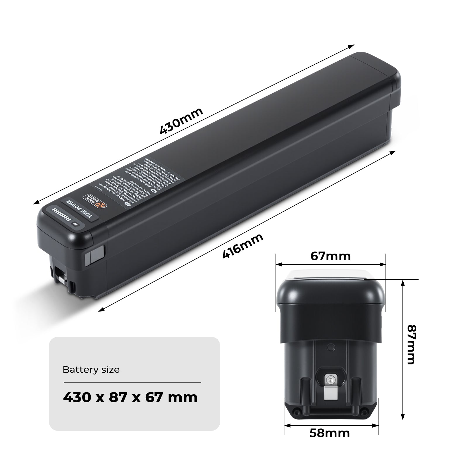 E-Bike Battery 48V 14Ah fit for RadRunner 3 Pius, RadRover 6Plus, RadCity 5 Plus Ebike