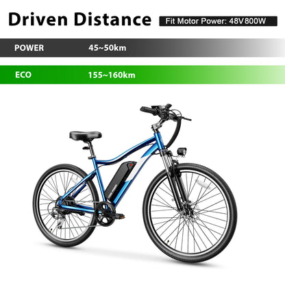 E-Bike Battery 48V 13Ah Down Tube Lithium Battery,5 Pins Plug,Replacement Heybik,Race max,Mars 2.0