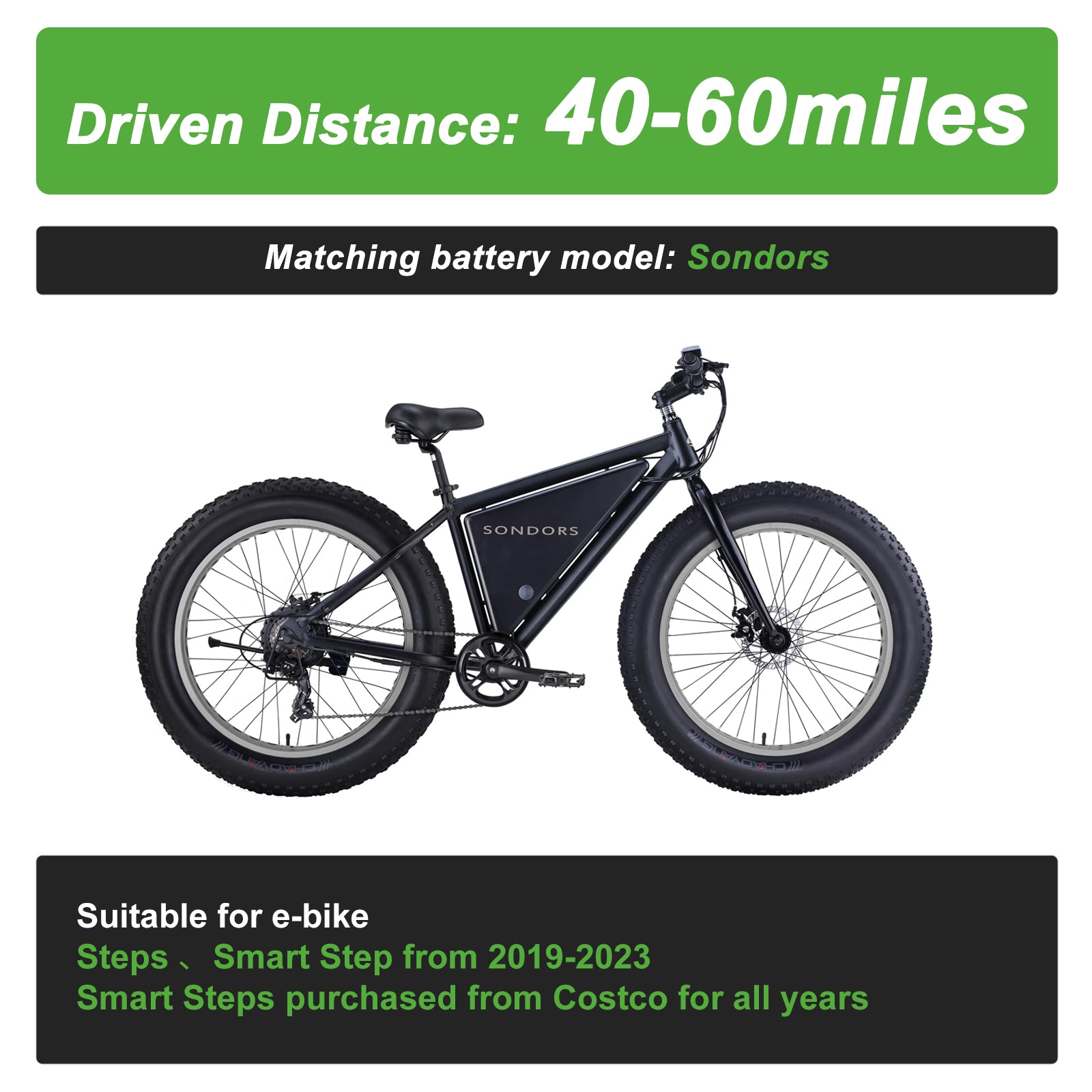 E-Bike Battery 48V 17.4Ah LG Cell,for SONDORS,Steps,Smart Step,Costco