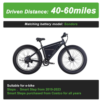 E-Bike Battery 48V 17.4Ah LG Cell fit for SONDORS X XS MXS,Steps,Smart Step,Costco