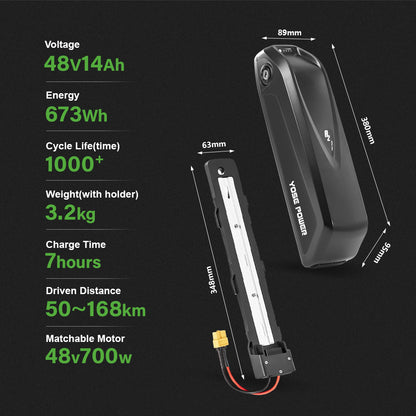 E-Bike Battery 48V14Ah RAD POWER Battery without Charger