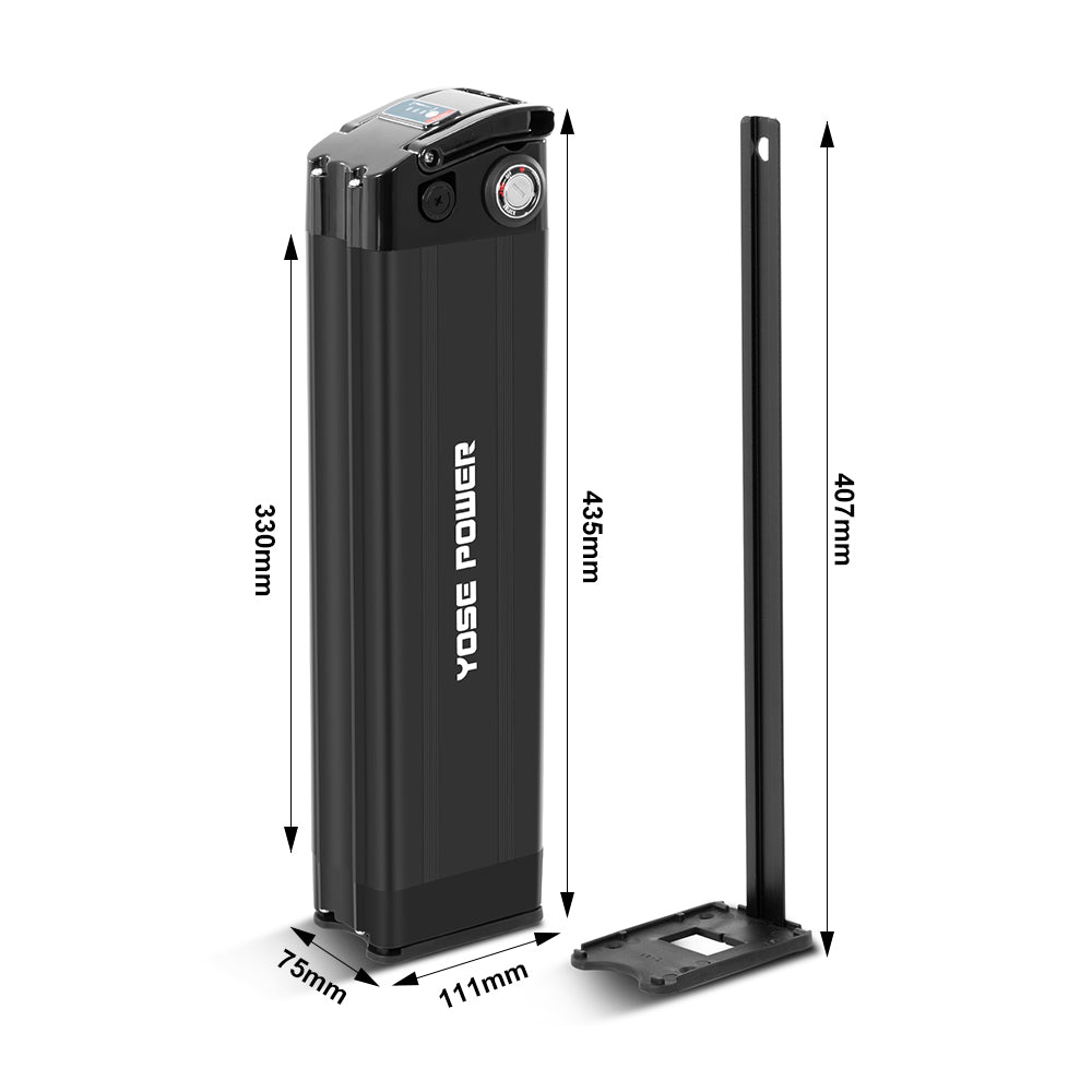 E-Bike Battery 48V 15.6Ah Black Silverfish fit for Ecotric Hammer Fat Tire,FAT20850C Ebike