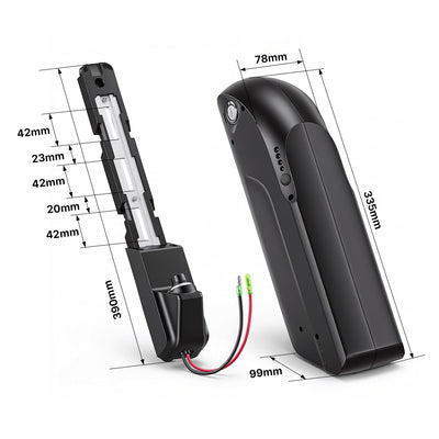 E-Bike Battery 36V 10.4Ah Down Tube fit for Heybike Race
