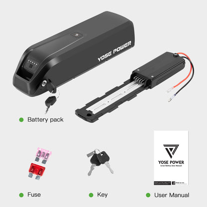 E-Bike Battery 36V 13Ah Down Tube Pedelec Lithium Battery,5 Pins Plug,Heybik,Race,Race Plus