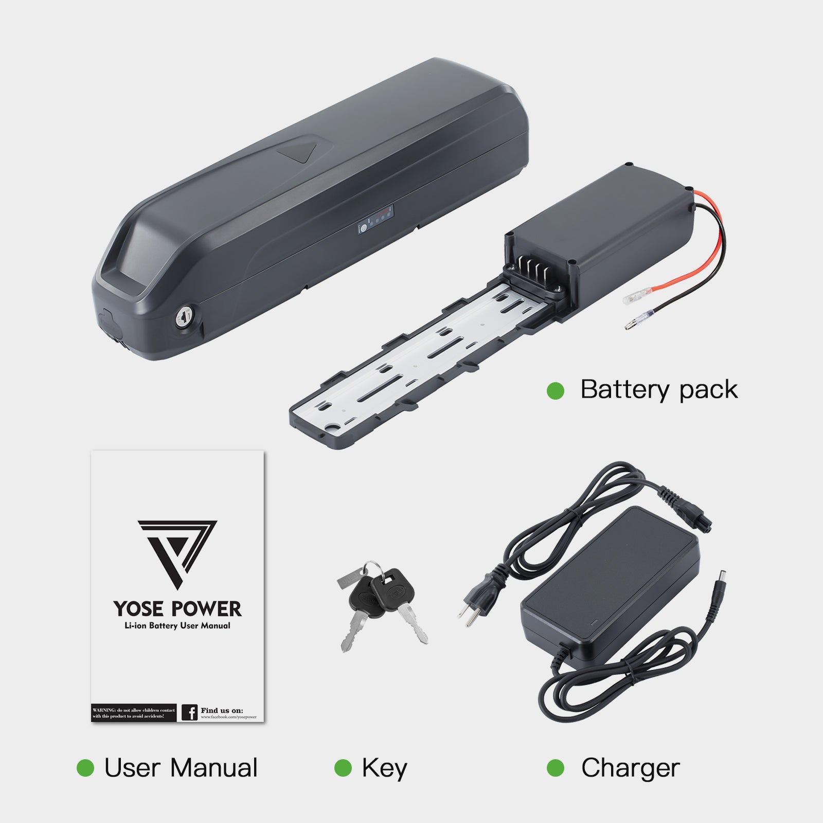 48V10.4AH YOSE POWER battery fit for Vivi Electric Bike,F26F(HL085)/H8(New style 4pins)
