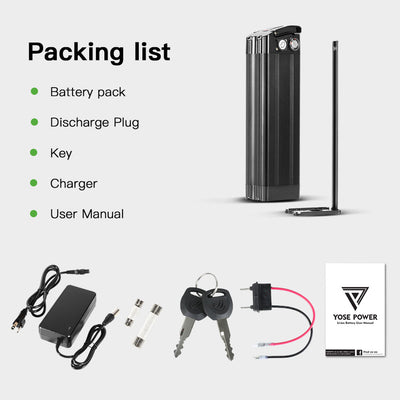 48V 15Ah Silver Fish Battery in Black fit for ECOTRIC Fat tire Ebike,Starfish,Dolphin,Peacedove