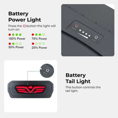 E-Bike YOSE POWER 48V 13Ah R11 Battery Replacement for Pedego Electric Bicycle No Charger