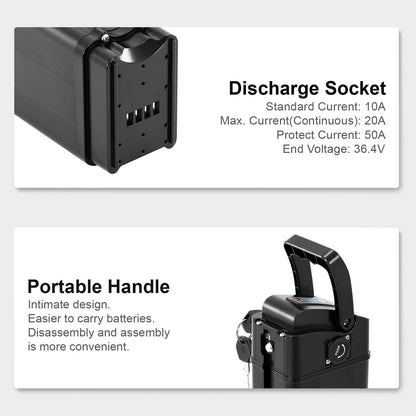 E-Bike Battery 48V 13Ah Heybike Lithium lon Battery Fit for Mars