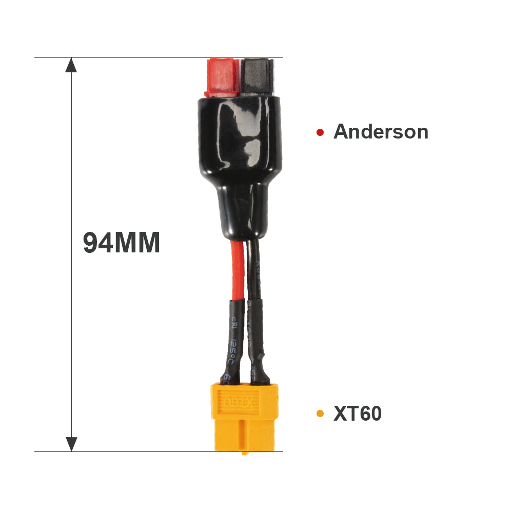 Adapter Cable XT60 Female Connectors to Anderson Connectors