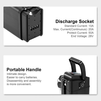 E-Bike Battery 36V 13Ah Heybike Lithium lon Battery Fit for Cityscape