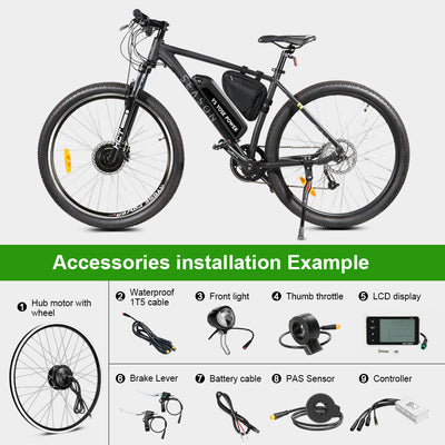 YS YOSE POWER E-Bike Conversion Kit 36V 250W 27.5'' Front Motor