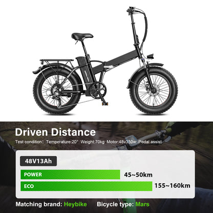 E-Bike Battery 48V 13Ah Heybike Lithium lon Battery Fit for Mars