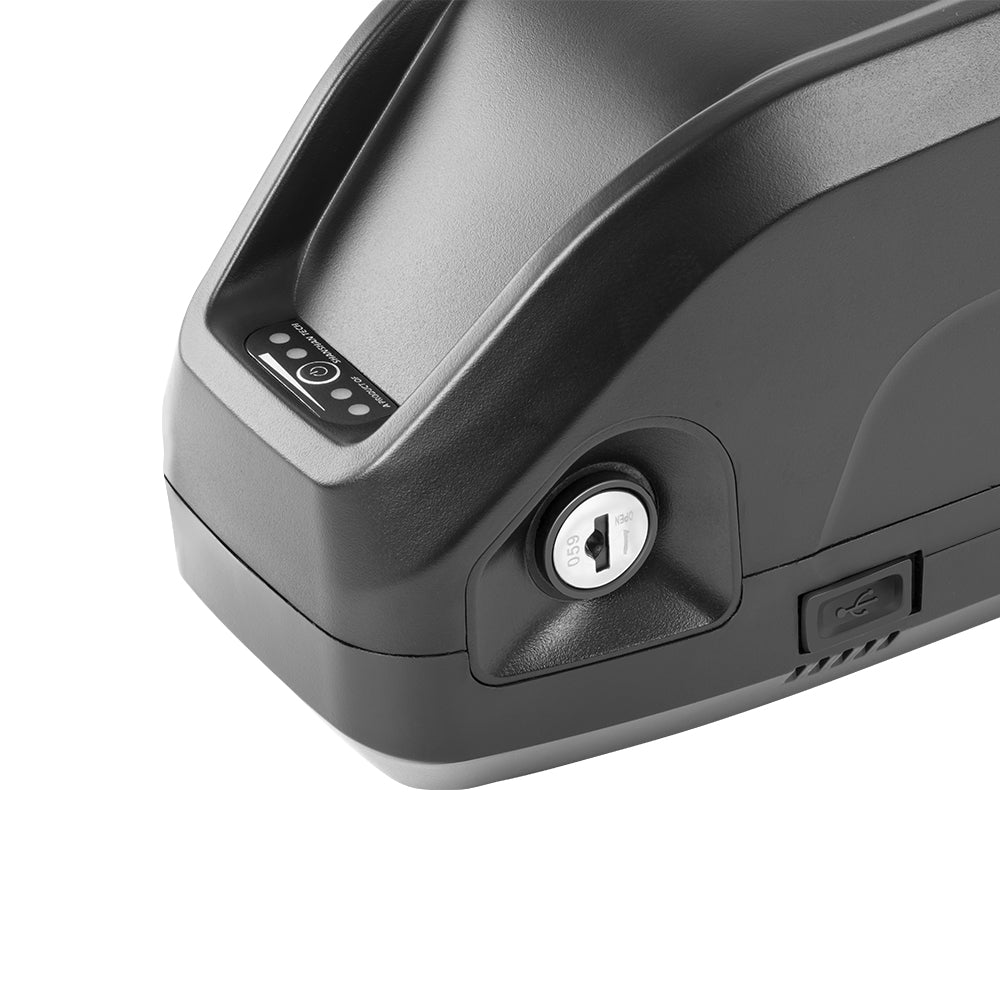 E-Bike Down Tube Battery 48V 15Ah 4-pin Battery fit for 250W-750W Motor with USB Port