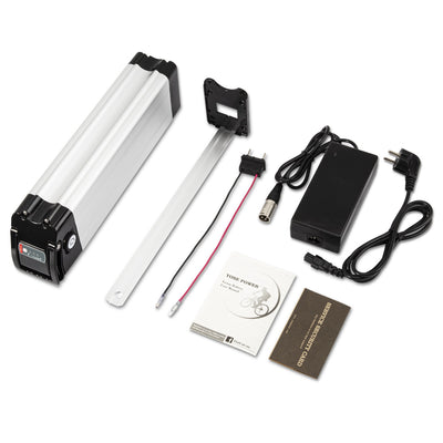 E-Bike Seat Tube Battery 36V13Ah XH370-10J Silver Fish fit 250W-500W Motor EBike,ECOTRIC Fat Tire Folding Ebike,Starfish,Dolphin and Peacedove