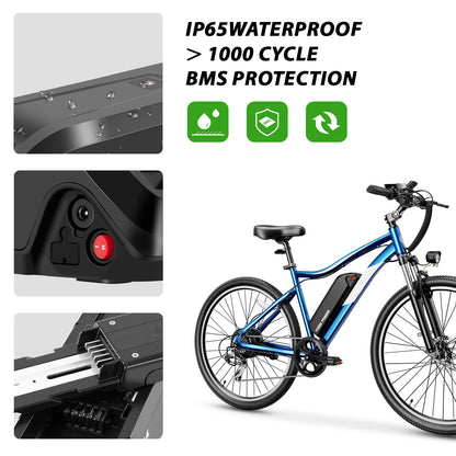 E-Bike Battery 48V 13Ah Down Tube Lithium Battery,5 Pins Plug,Replacement Heybik,Race max,Mars 2.0
