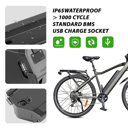E-Bike Battery 48V 12.8Ah/16Ah,Reention Dorado Plus Battery, for Aventon Pace 500