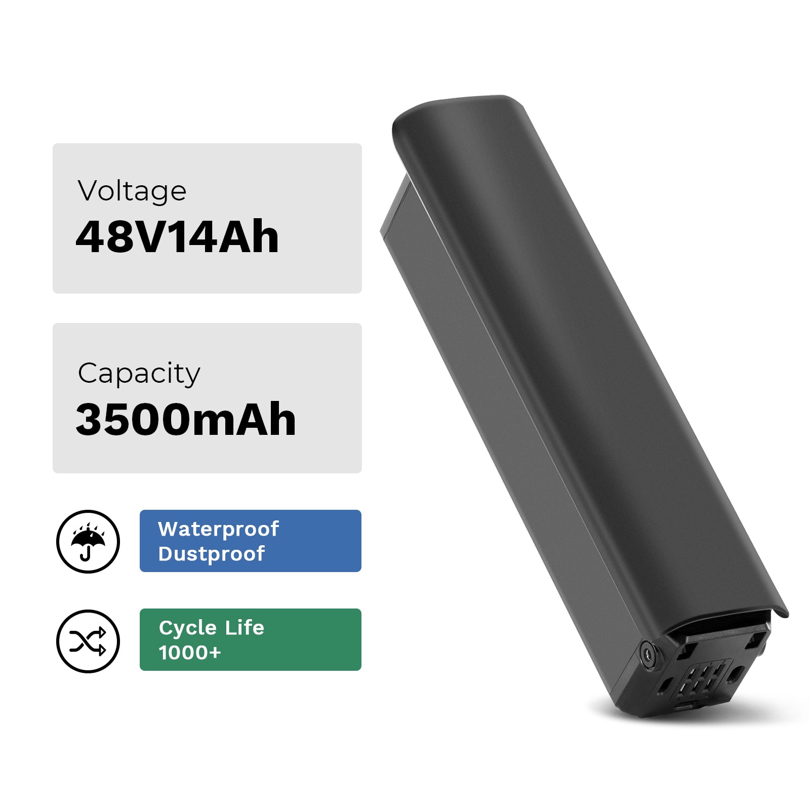 E-Bike Battery 48V 14Ah for Heybike Horizon,Heybike Ranger S