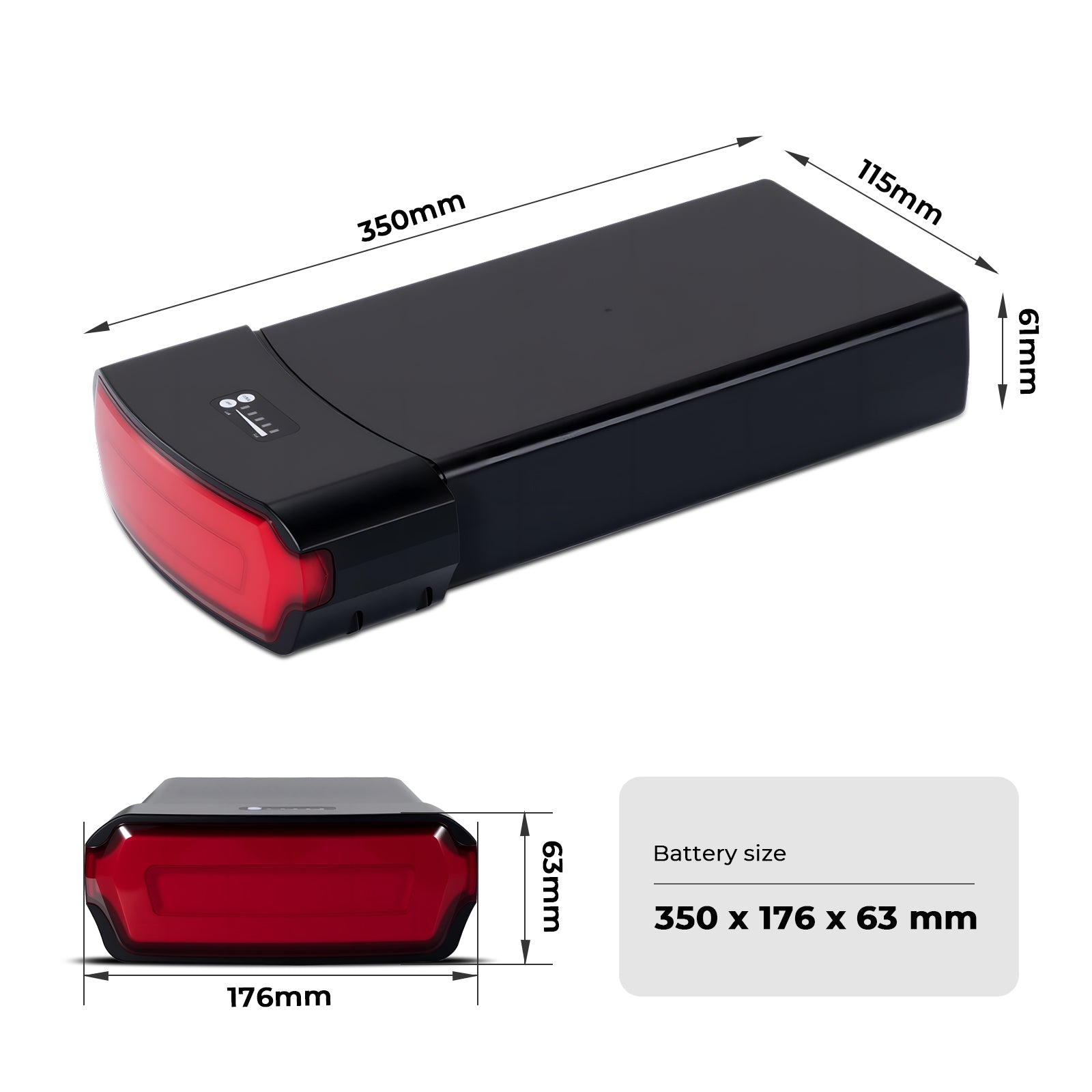 Replacement 52V 17.4Ah Battery for Pedego Boomerang,City Commuter,Interceptor,Latch