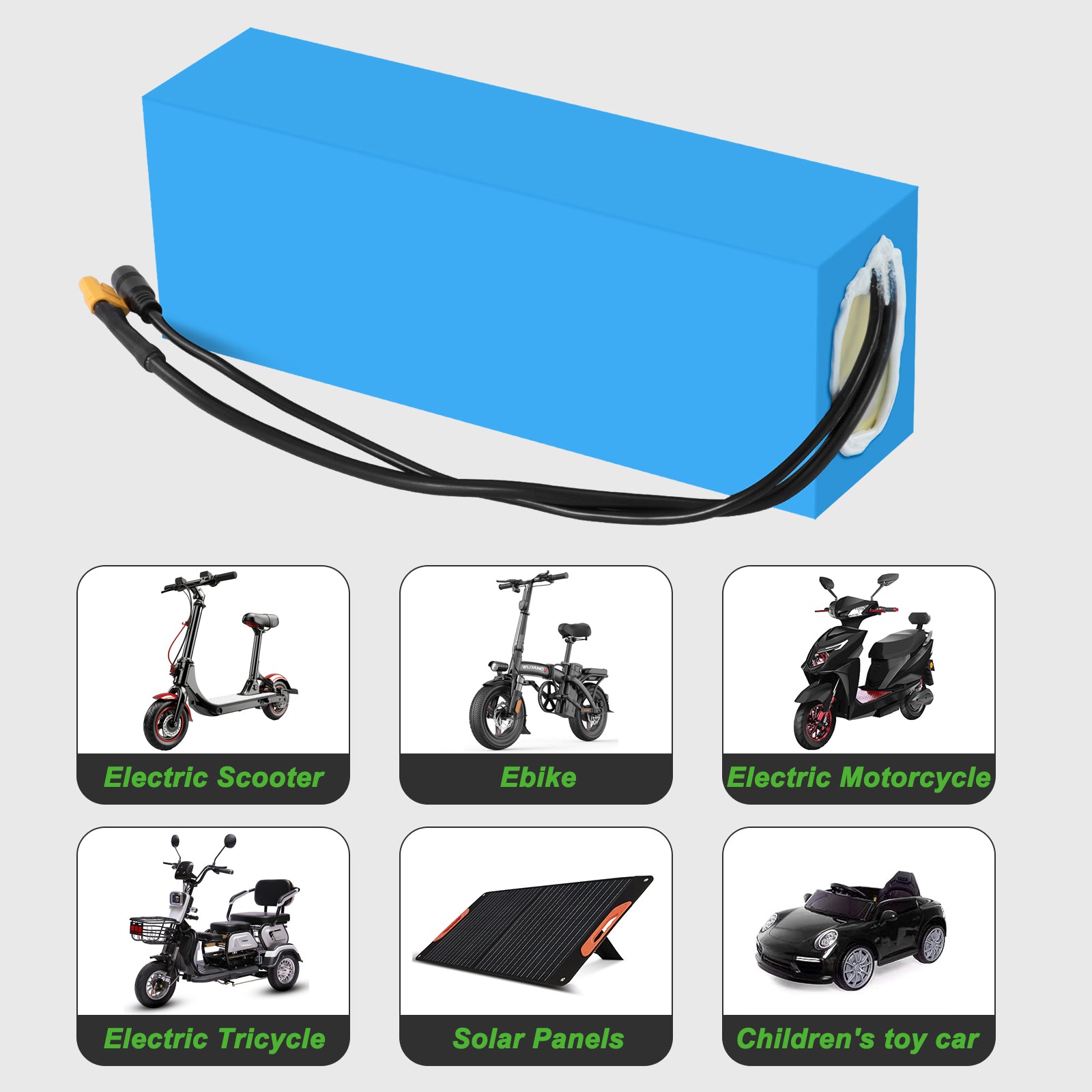 48V 13Ah Rechargeable Li-lon Lithium Battery Pack