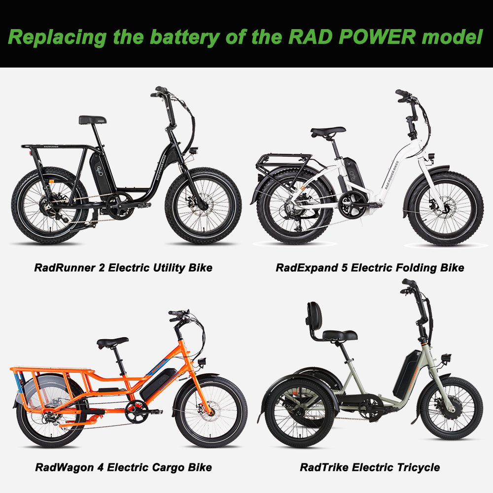 E-Bike Battery 48V14Ah RAD POWER Battery without Charger