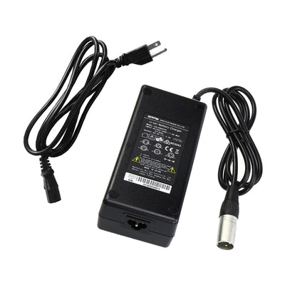 US Standard Original SANS Brand Electric Bike Charger 3-PINS 42V2A for 36V Li-ion Battery Electirc Bike Accessories  1. Technical data  54.6V2A Charger for 48V Battery SANS Model:SSLC109V55 Input:AC110V-120V----2.0A Max Output:54.6V----2.0A Efficiency:Min.80% Led light indication:red-charging,green-full Weight:Appro.0.9kg Dimension(cm):17.3*8*4.5