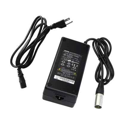 US Standard Original SANS Brand Electric Bike Charger 3-PINS 42V2A for 36V Li-ion Battery Electirc Bike Accessories  1. Technical data  54.6V2A Charger for 48V Battery SANS Model:SSLC109V55 Input:AC110V-120V----2.0A Max Output:54.6V----2.0A Efficiency:Min.80% Led light indication:red-charging,green-full Weight:Appro.0.9kg Dimension(cm):17.3*8*4.5