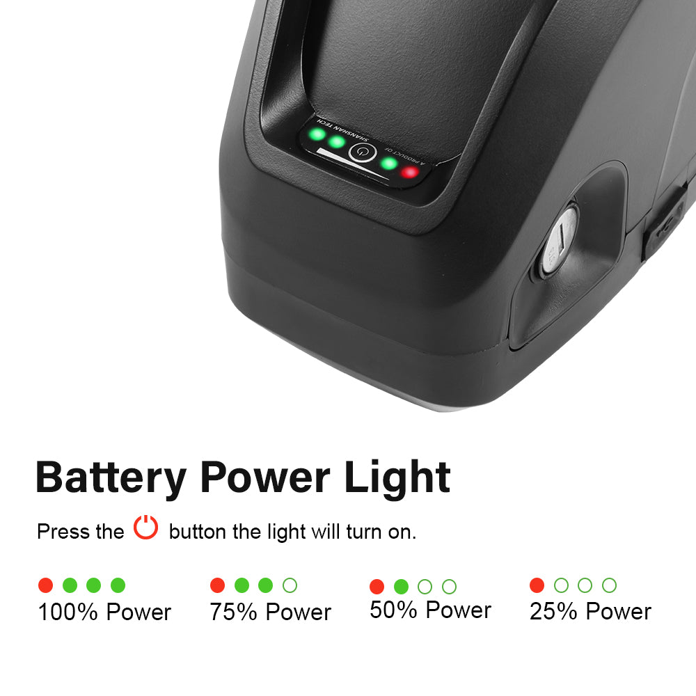 E-Bike Battery 52V 15Ah Li-ion Pedelec HaiLong G80 with 5 Pins Plug E-Bike Down Tube Battery for 52V 250W-1000W Motor Kit, with Chager,key,Discharger connector 1.Technical Data Voltage: 52V Capacity: 15Ah Energy: 780Wh Discharging plug: 5 Gold-plated round plug Weight(with holder): ca. 4.2kg Cell: Lishen-LR2170SD Cycle Life(times): 1000+ Max Current: 30A Protect Current: 60A End Voltage: 39.2V Charge Voltage: 58.8V Charge Current: 2A