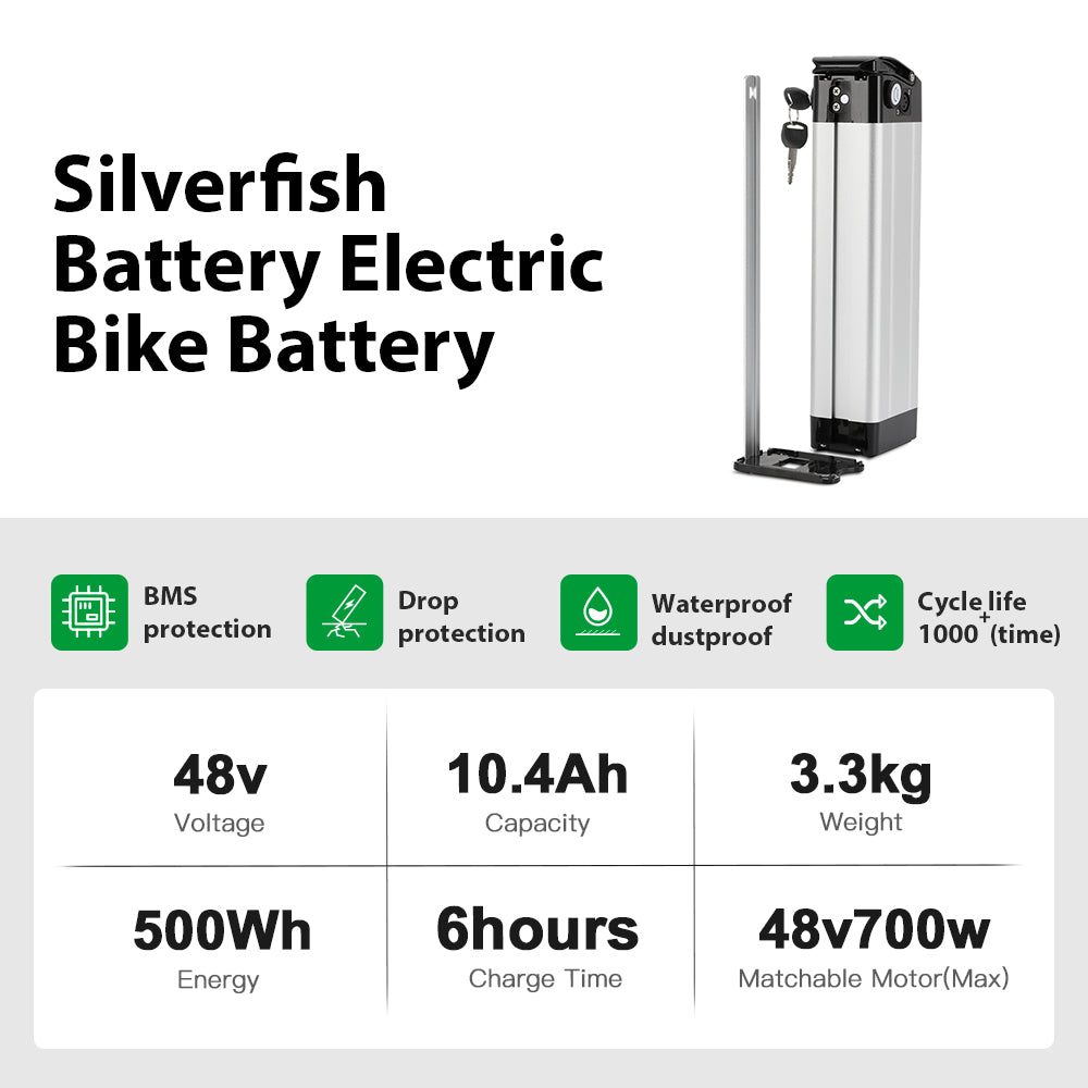 48V 10.4Ah Ebike Phylion XH370-10J Battery 18650 Seat Tube Ebike Battery with USB ,Charger,KEY,Discharge Connector This battery can be used in the following bicycles (incomplete statistics): Prophete ( Real ) Lidl (Trio) McKenzie Frisbee RSM Bikes Mobilist Atala Extrafolding Movena Faltrad