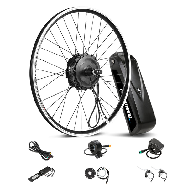 YOSE Power 26 inch e-bike conversion kit 48V500W rear motor with 48V13Ah  lithium battery and rear wheel 6S/7S/8S/9S Cassette /Screwed pinion