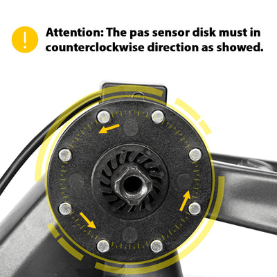 PAS Sensor(Right installation) x 1:        Cable:53cm W/O connector        8 signals output        Model: BZ-4(8)