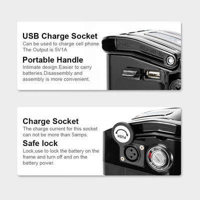 48V 13Ah Ebike Phylion XH370-10J Battery 18650 Seat Tube Ebike Battery with USB ,Charger,KEY,Discharge Connector  This battery can be used in the following bicycles (incomplete statistics):  Prophete ( Real ) Lidl (Trio) McKenzie Frisbee RSM Bikes Mobilist Atala Extrafolding Movena Faltrad German Xia Mobilemaster bike2care F2 Cyco / Hansa/ Curtis /Mifa (Aldi) Bj. 2014 und 2015 Kreidler / Rabeneick, Epple, Rex/Alu-Rex Vitality Sram