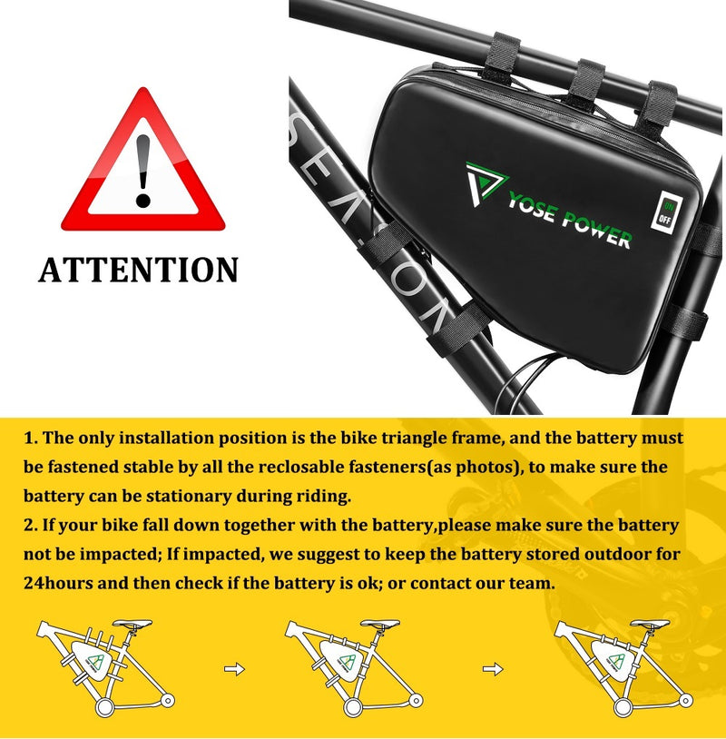 48V 15.6Ah Triangle E-Bike 18650 Lithium Down Tube Battery with Charger,Anderson Connector for Modified Pedelec Bike