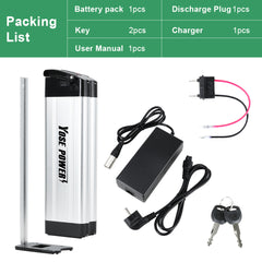 48V 10.4Ah Ebike Phylion XH370-10J Battery 18650 Seat Tube Ebike Battery with USB ,Charger,KEY,Discharge Connector This battery can be used in the following bicycles (incomplete statistics): Prophete ( Real ) Lidl (Trio) McKenzie Frisbee RSM Bikes Mobilist Atala Extrafolding Movena Faltrad