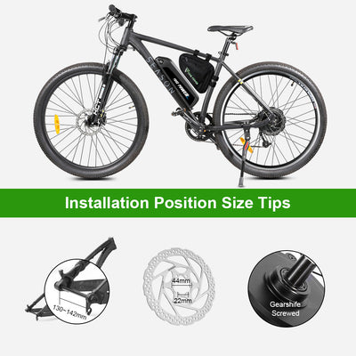 YOSE POWER Ebike Conversion Kit 48V 500W 26'' Rear Hub Motor Wheel and 48V13Ah Down Tube Li-ion Battery Conversion Kit DIY E-bike with Charger,LCD Rear motor with 26" wheel for Freewheel x 1:         48V500W Rear Motor, Installation Width=138mm, Diameter=166mm.         Gearshift: Fit for Screwed Freewheel(6S/7S/8S/9S)         12G black spokes with double wall 26" rim         Max Speed: 40km/h         Max Torque:67N.m         Brake:Disc/V    Motor Cable:70cm W/O connector,Julet brand 48V 13Ah Battery 