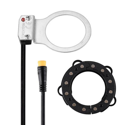 Fit for: bike with Hollowtech II bottom bracket / Octalink Disc diameter: 77mm Disc width: 4mm Inner hole diameter: 52mm Cable length: 51cm Lead mode: three-wire Weight: 0.025kg